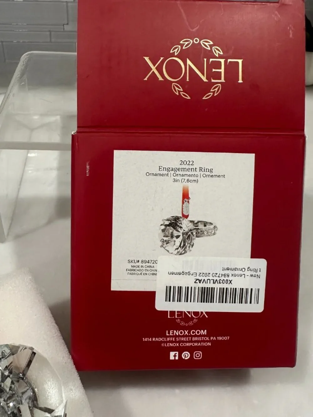 Lenox 2022 Engagement Ring Ornament 💍